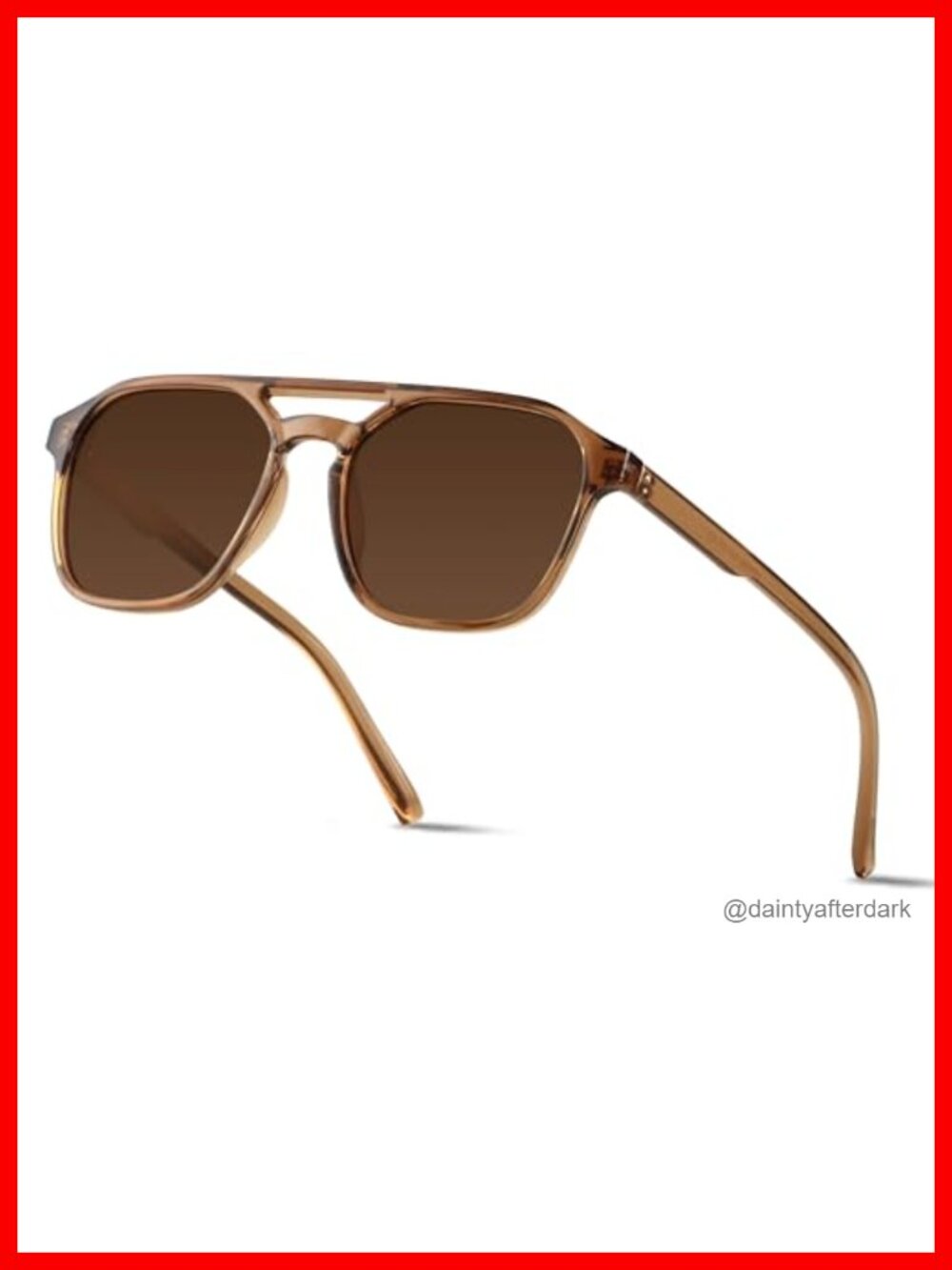 Polarized Aviator Sunglasses Square Frame UV400 Protection